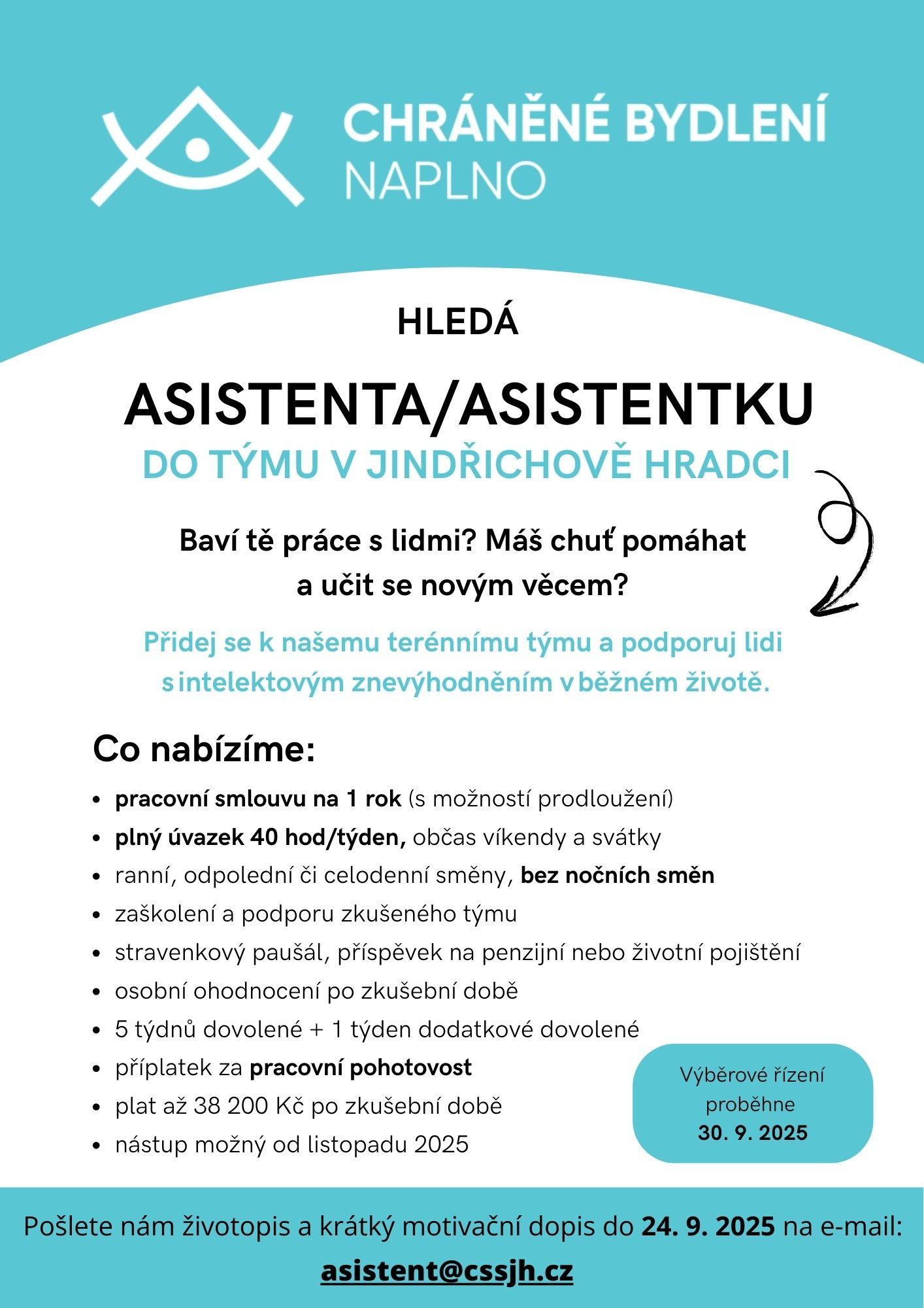 Asistent/ka do týmu v Jindřichově Hradci